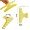 Picture of BAHABY Hair Clips for Styling Sectioning 12 Pack Pink Yellow Blue Butterfly Clamps Hair Claw Clips Pro Salon Hair Clips for Styling, Sectioning, Cutting and Coloring