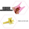 Picture of BAHABY Hair Clips for Styling Sectioning 12 Pack Pink Yellow Blue Butterfly Clamps Hair Claw Clips Pro Salon Hair Clips for Styling, Sectioning, Cutting and Coloring