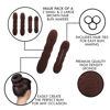 Picture of Styla Hair Magic Bun Maker (2 Small, 2 Large) Foam Sponge Bun Shaper Hair Accessories (Brunette)