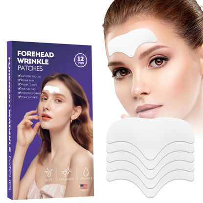 Picture of GYSION Forehead Wrinkle Patches - 12pcs Smooth Fine Lines & Wrinkles, Anti-Wrinkle Patches with Aloe,Vitamin E, Anti Wrinkle Patches, Forehead Wrinkles Treatment with Hydrolyzed Collagen