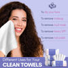 Picture of PoeticEHome Clean Towel | Thick & Absorbent | Cotton Face Tissue Biodegradable | Disposable Dry Wipes for Facial Cleansing & Makeup Removing