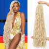 Picture of 36 Inch 1 Packs Soft Locs Blonde 613 Color Crochet Hair Pre Extended Long New Faux Locs Pre-looped Super Lightweight Synthetic Crochet Hair Braids For Black Women (36inch, 1pack, Blonde)