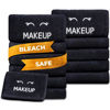 Picture of White Classic Bleach Safe Black Makeup Washcloths for Face Cleansing, 12 Pack - Super Soft Luxury Cotton Black Makeup Towels, Highly Absorbent and Quick Dry, All Makeup Remover Cloth | 13 x 13