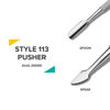 Picture of Rui Smiths Pro Cuticle Pusher with 2 Ends - Stainless Steel Manicure Tool - Style 113