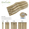 Picture of WindTouch Clip in Hair Extensions Human Hair Balayage Mixed Bleach Blonde 15Inch 70g Highlights for Blonde Remy Hair 7PCS #18P613 Gift for Women