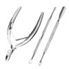 Picture of Cuticle Trimmer with Cuticle Pusher and Scissors, Cuticle Remover Professional Durable Pedicure Manicure Tools, Stainless Steel Cuticle Nipper Cutter Clipper for Fingernails and Toenails (Silver)