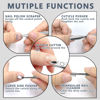 Picture of Cuticle Trimmer with Cuticle Pusher and Scissors, Cuticle Remover Professional Durable Pedicure Manicure Tools, Stainless Steel Cuticle Nipper Cutter Clipper for Fingernails and Toenails (Silver)