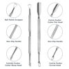 Picture of Cuticle Trimmer with Cuticle Pusher and Scissors, Cuticle Remover Professional Durable Pedicure Manicure Tools, Stainless Steel Cuticle Nipper Cutter Clipper for Fingernails and Toenails (Silver)