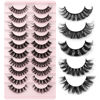 Picture of Eyelashes Russian Volume Strip Lashes 5 Styles Mixed Natural Wispy D Curly Mink False Eyelashes Look Like Extensions 10 Pairs by Yawamica