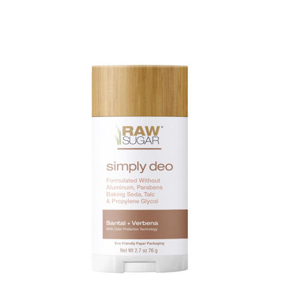 Picture of Raw Sugar Aluminum Free Deodorant Stick, Simply Deo (Pack of 1) Whole Body Deodorant for Women & Men, Clean Formulated without Baking Soda, Talc & Parabens, Santal + Verbena Scent