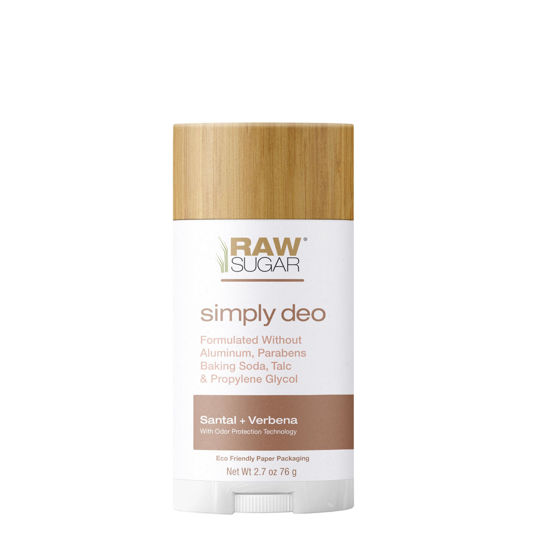 Picture of Raw Sugar Aluminum Free Deodorant Stick, Simply Deo (Pack of 1) Whole Body Deodorant for Women & Men, Clean Formulated without Baking Soda, Talc & Parabens, Santal + Verbena Scent