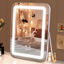 Picture of halumao Vanity Mirror with Lights, 14.6" Light Up Makeup Mirror, LED Makeup Mirror with Lights for Bedroom Tabletop, Smart Touch Control 3 Colors Dimmable, 360° Rotation