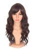 Picture of SYMEIW Medium Long Brown Wavy Wigs For Women Synthetic Full Hair Wigs With Bangs For Daily Use (brown)