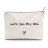 Picture of Love You Big Sister, Big Sister Gift, Missing You, Send Love, Makeup Case, Toiletry Bag, Gift for Friend, Makeup Bag for Family, Christmas Gifts