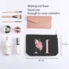 Picture of kdxpbpz A-Z Personalized Cosmetic Bag Monogrammed Makeup Bags Bridesmaid Gifts Custom Toiletry Pouch Gifts for Women Mom Best Friend Sister Bride Bridesmaid (M)