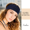 Picture of Headbands for Women Wide Non Slip Boho Head Bands Elastic Thick Soft Hairbands Fashion Workout Yoga Hair Accessories, 6 Pack