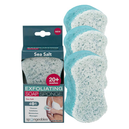 Picture of Spongeables Body Wash in a 20+ Wash Sponge, Sea Salt, 3 Count