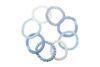 Picture of L. Erickson Grab & Go Pony - Caribbean - 8 Pack Ponytail Holder Hair Ties - Blue Mix