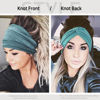 Picture of IVARYSS Extra Wide Headbands for Women Non-Slip, 7'' Large Twist Knotted Stretchy Wraps Head Bands Hair Accessories, 4 Pack, Solid Color