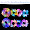 Picture of 8 Pcs LED Scrunchies for Women - Scrunchy, Light Up Scrunchies for Girls, Colorful Yarn Hair Tie Multi Light Modes, Glow in the Dark Hair Accessories for Christmas Rave Party (#01)
