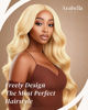 Picture of Arabella 613 Lace Front Wig Human Hair 13x4 Blonde Lace Front Wigs Human Hair 210% Density Body Wave 613 Frontal Wig Pre Plucked With Baby Hair (20inch, 613 13X4 body wave wig)