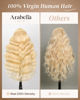 Picture of Arabella 613 Lace Front Wig Human Hair 13x4 Blonde Lace Front Wigs Human Hair 210% Density Body Wave 613 Frontal Wig Pre Plucked With Baby Hair (20inch, 613 13X4 body wave wig)