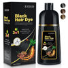Picture of Natural Black Hair Dye Shampoo Instant & Easy 3-in-1 Hair Color Solution for Men and Women - Herbal Formula, Ammonia-free, Lasts 30 Days - 16.90 oz