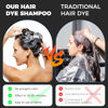 Picture of Natural Black Hair Dye Shampoo Instant & Easy 3-in-1 Hair Color Solution for Men and Women - Herbal Formula, Ammonia-free, Lasts 30 Days - 16.90 oz