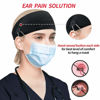 Picture of ABAMERICA Headbands with Button for Mask, Wide Nurses Headbands Non Slip Elastic Ear Protection for Women Men Doctors Sweatband Head Wrap