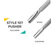 Picture of Rui Smiths Pro Cuticle Pusher with 2 Ends - Stainless Steel Manicure Tool - Style 107