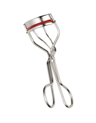 Picture of Kevyn Aucoin The Eyelash Curler: Easy use. Long-lasting curl of lashes effect. Wide opening. Stainless steel with two red lash cushions. Pro makeup artist tool for before & after mascara application