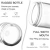 Picture of Small Glass Jars with Lids, 4 oz Glass Containers with Plastic Woodgrain Lids & Inner Liners, Reusable Travel Cosmetic Containers for Creams, Makeup, Lotion, Spice- 2 pack
