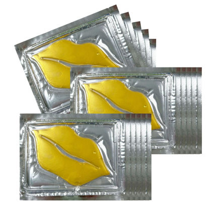 Picture of NIYET 30 pieces of Moisturizing Collagen Crystal Lip Mask - Anti-Ageing & Anti Chapped, Reduce lip Wrinkles, Fade Lip Color, Make Skin Smooth And Firm Collagen Lip Pieces (Gold-Lip Mask) …