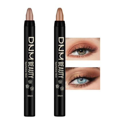 Picture of Kaely 2Pcs Cream Eyeshadow Stick Set for Eyes,Rose Gold & Beige Gold Shimmer Pen,Eye Brightener Halloween Makeup,sombras para ojos,Smooth Eye Shadow Highlighter Crayon Pencil Waterproof,05+15