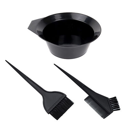 Picture of 1st Choice Hair Dye Color Brush and Bowl Set, Tint Comb for Hair Tint Dying Coloring Applicator, (2 brushes+Mixing Bowl) …