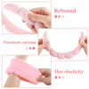 Picture of Sponge Spa Headband for Women, Makeup Headband and Wrist Washband Set Pink Skincare Headband for Face Washing,Teen Girl Pink Gifts Valentine's Day Trendy Stuff