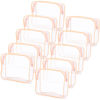 Picture of Tbestmax 10 Pack Clear Cosmetic Bags Makeup Bags Portable Waterproof TSA Approved Travel Toiletry Bags Large Organizer Peach Pink, 9.8" x 7.1" x 2.4"