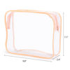 Picture of Tbestmax 10 Pack Clear Cosmetic Bags Makeup Bags Portable Waterproof TSA Approved Travel Toiletry Bags Large Organizer Peach Pink, 9.8" x 7.1" x 2.4"