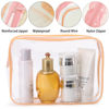 Picture of Tbestmax 10 Pack Clear Cosmetic Bags Makeup Bags Portable Waterproof TSA Approved Travel Toiletry Bags Large Organizer Peach Pink, 9.8" x 7.1" x 2.4"