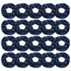 Picture of 20Pcs Didder Velvet Scrunchies: Soft Elastics Hair Ties in Dark Blue, Bobbles Ropes Hair Bands for Women and Girls