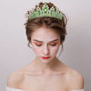Picture of SuPoo Tiaras for Girls Green Crown Crystal Birthday Crown Wedding Tiaras Purple Gems Rhinestone Headband Hair Accessories Princess Decoration for Halloween Party Prom Gifts
