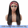 Picture of ISEE 10A Headband Wig Straight Human Hair Wigs for Black Women 180% Density Brazilian Virgin Hair Machine Made Headband Wig Non Lace Front Human Hair Wigs 26 inch