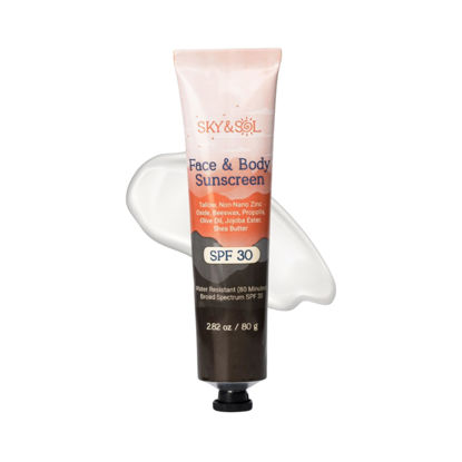 Picture of Sky and Sol Natural Mineral Sunscreen SPF 30 2.82 oz: Natural Tallow & Zinc Oxide, Reef Safe, Water Resistant, Fragrance-Free, Non-Greasy Formula for Face and Body