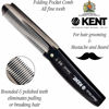 Picture of Kent 82T Handmade Folding Pocket Comb for Men, Fine Tooth Hair Comb Straightener for Everyday Grooming Styling Hair, Beard or Mustache, Use Dry or with Balms, Saw Cut Hand Polished, Made in England
