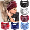 Picture of Awumbuk Wide Headbands for Women Knotted No Slip Head Bands Soft Turban Headband Hair Accessories Boho African Solid Color Head Wraps for Women Yoga Workout Pack of 6(Boho)