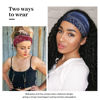 Picture of Awumbuk Wide Headbands for Women Knotted No Slip Head Bands Soft Turban Headband Hair Accessories Boho African Solid Color Head Wraps for Women Yoga Workout Pack of 6(Boho)