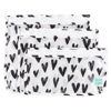 Picture of Bumkins Travel Bag, Toiletry, TSA Approved Pouch, Zip Bag, Quart Size Airline Compliant, Clear-Sided, Baby, Diaper Bag Organization, Makeup, Accessories, Packing, Set of 3 Sizes, Black Hearts