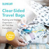 Picture of Bumkins Travel Bag, Toiletry, TSA Approved Pouch, Zip Bag, Quart Size Airline Compliant, Clear-Sided, Baby, Diaper Bag Organization, Makeup, Accessories, Packing, Set of 3 Sizes, Black Hearts