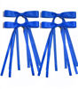 Picture of Ayesha Blue Hair Bows Clips Royal Blue Bow Hair Ribbon Bowknot with Long Tail Blue Bows Barrettes Hair Accessories for Women Girls 4PCS