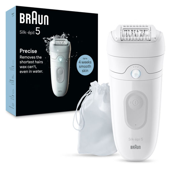 Picture of Braun Epilator Silk-épil 5, Hair Removal Device, Women Shaver & Trimmer, Wet and Dry, Includes Skin Contact Cap, SE5-011, Grey